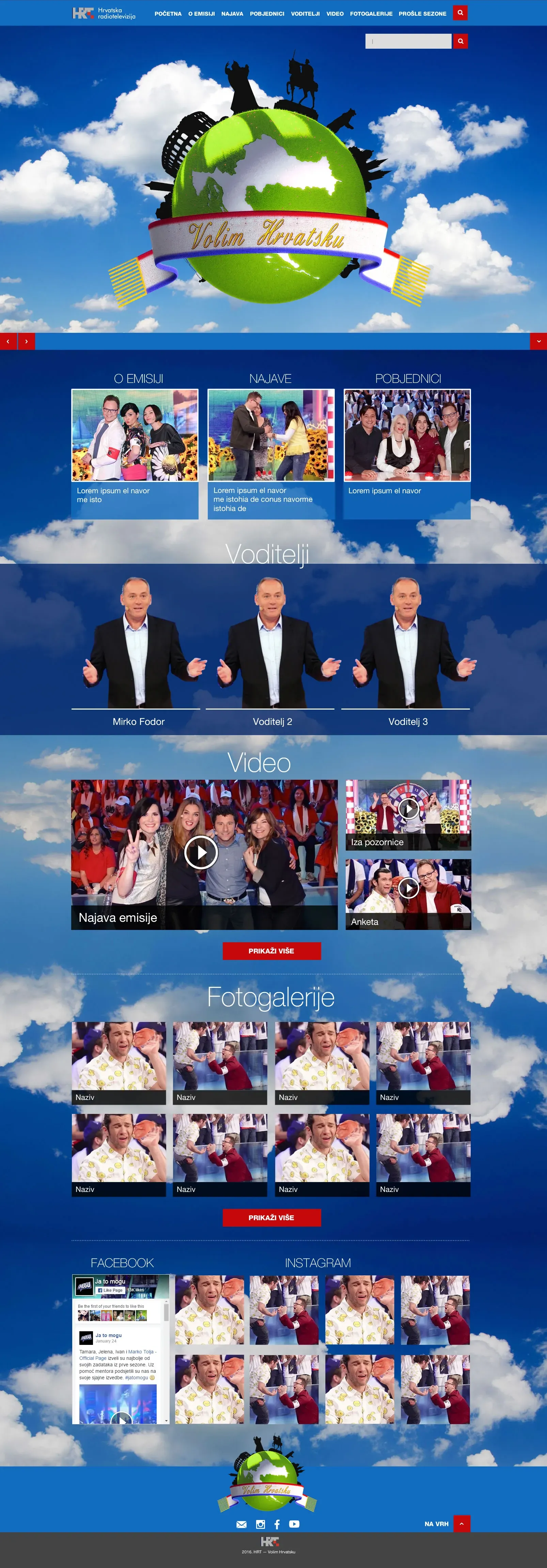 HRT – web i vizuali zabavnih emisija
