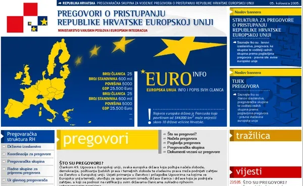 Euro info – pregovori s EU